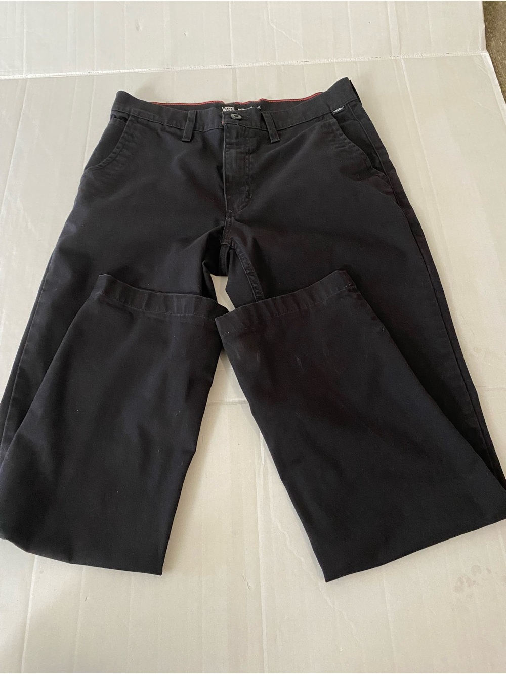 Vans Men's Black Chino Pants Authentic Relaxed Fit Size 30